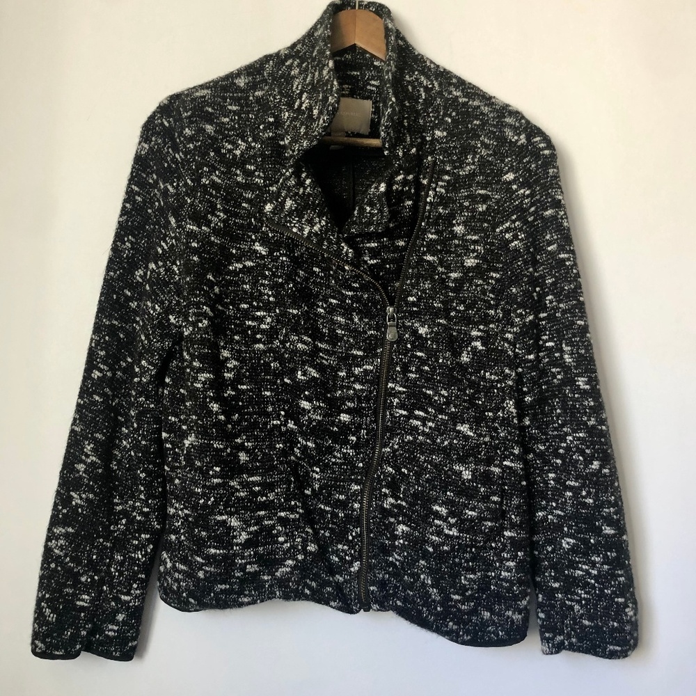 Banana Republic Tweed Crossbody Zipper Jacket 12P